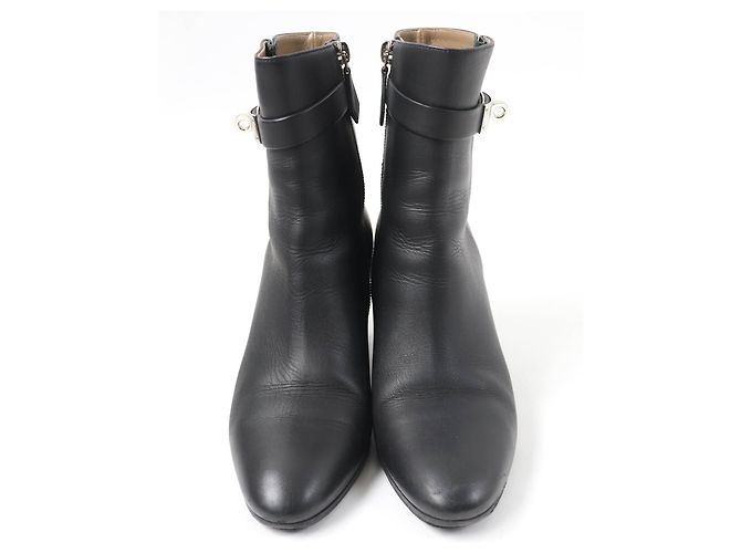 Botines de cuero Saint Germain de Hermès Negro - vista 4