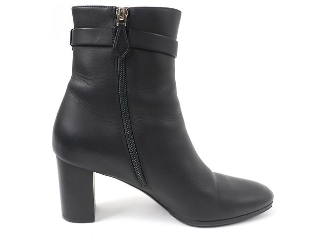 Botines de cuero Saint Germain de Hermès Negro - vista 6