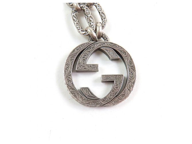 Collana Gucci Interlocking G Arabesque AG925 Argento - vista 3