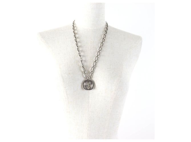 Collana Gucci Interlocking G Arabesque AG925 Argento - vista 4