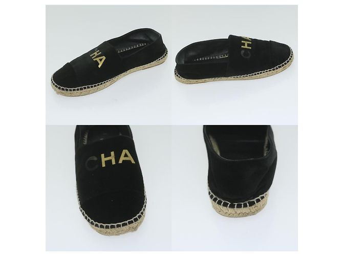 Scarpe Chanel Velour 38 Nero - vista 5