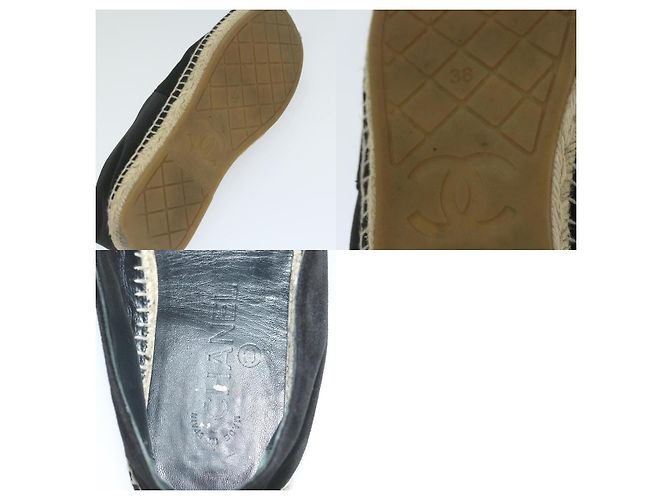 Scarpe Chanel Velour 38 Nero - vista 6
