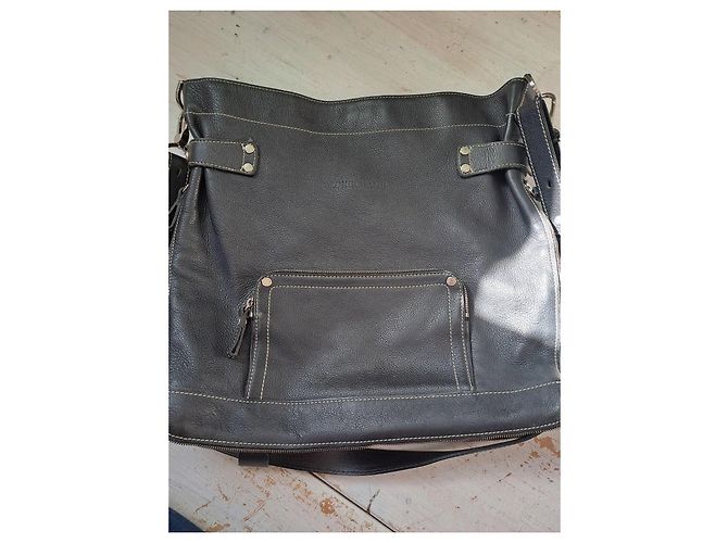 Borsa a spalla in pelle nera Longchamp Nero - vista 17