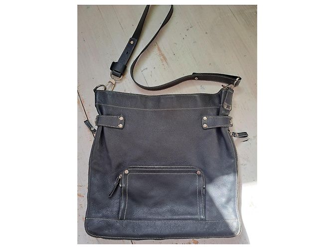 Borsa a spalla in pelle nera Longchamp Nero - vista 2