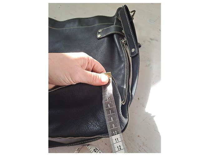 Borsa a spalla in pelle nera Longchamp Nero - vista 20