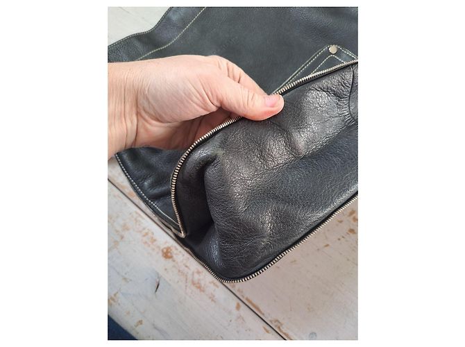 Borsa a spalla in pelle nera Longchamp Nero - vista 6