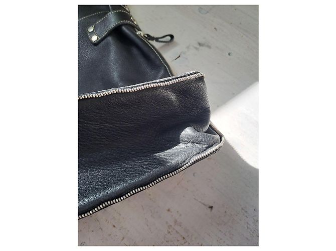Borsa a spalla in pelle nera Longchamp Nero - vista 7