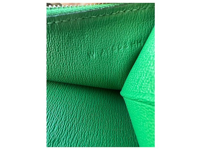 Hermès Bearn Soufflet Wallet in Exotic Leather Green - view 11