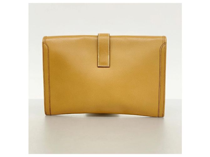 Bolso Clutch Jige PM de Hermès en Cuero Ardennes Dorado - vista 9
