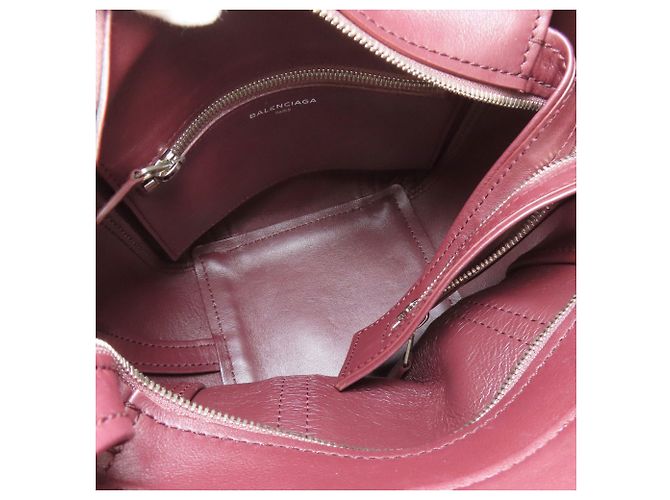 Borsa Balenciaga 502509 Laundry Cabas XS Bordò - vista 5