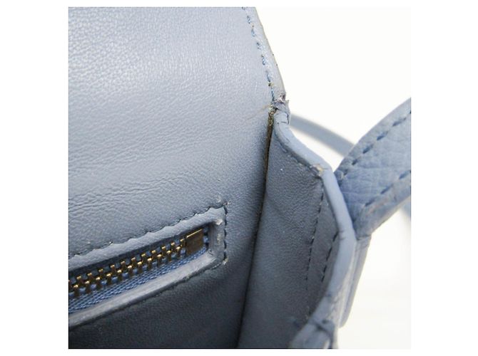 Céline Borsa a spalla media in pelle Trotter di Celine Blu chiaro - vista 12