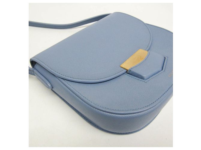 Céline Borsa a spalla media in pelle Trotter di Celine Blu chiaro - vista 5