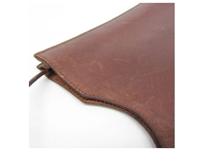 Borsa a spalla in pelle box calf marrone Onimaitou di Hermès - vista 9