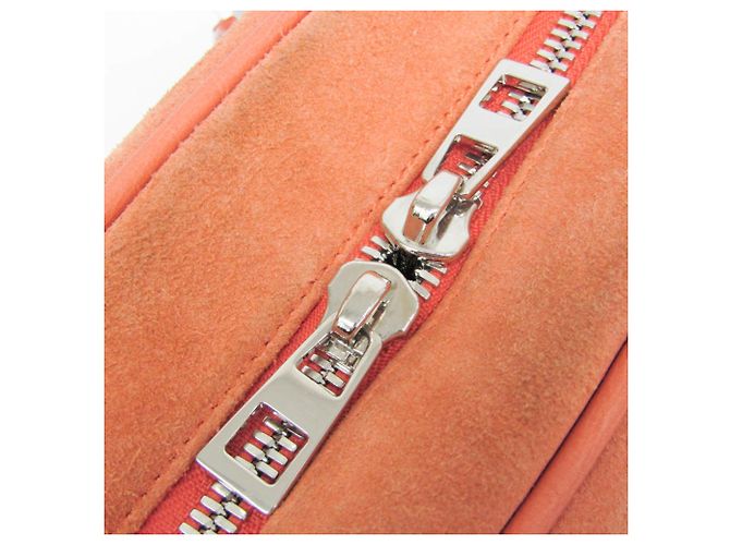 Sac à main Loewe Amazona 28 en daim et cuir Orange - vue 11