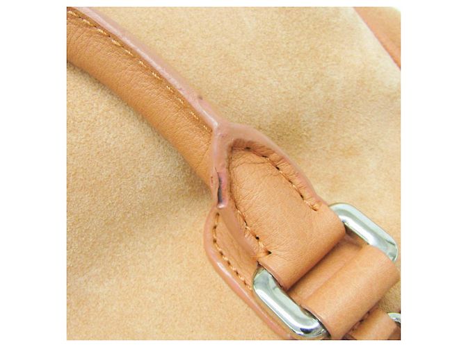 Sac à main Loewe Amazona 28 en daim et cuir Orange - vue 14