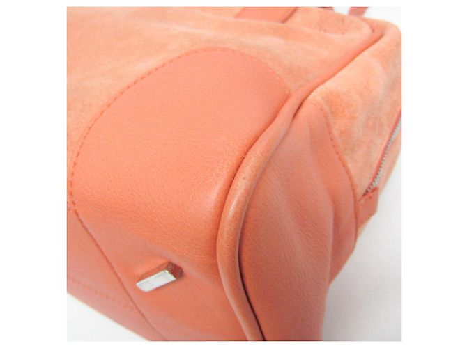 Sac à main Loewe Amazona 28 en daim et cuir Orange - vue 5