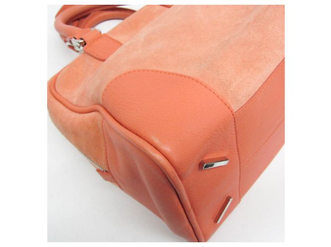 Sac à main Loewe Amazona 28 en daim et cuir Orange - vue 6