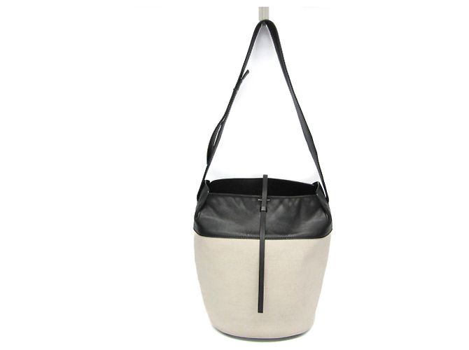 Bolso grande tipo bucket Burberry Negro Beige - vista 2