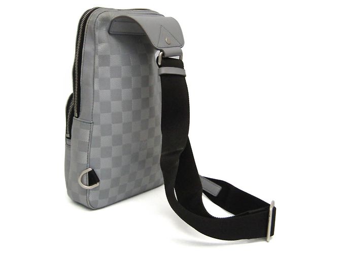 Borsa a tracolla Damier Infini Avenue Louis Vuitton Marrone Argento - vista 2
