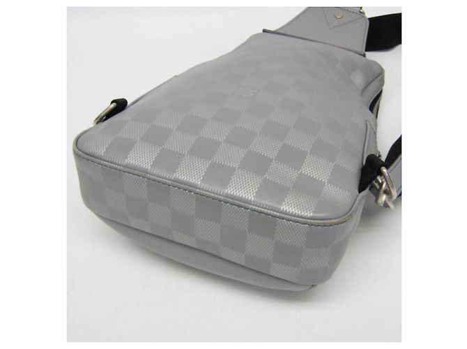 Borsa a tracolla Damier Infini Avenue Louis Vuitton Marrone Argento - vista 4