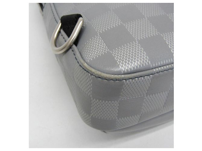 Borsa a tracolla Damier Infini Avenue Louis Vuitton Marrone Argento - vista 5