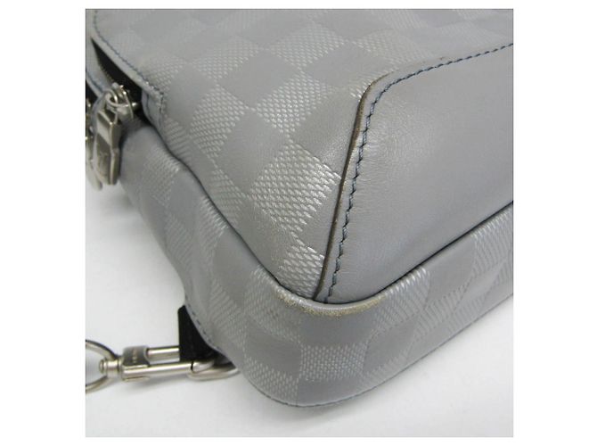 Borsa a tracolla Damier Infini Avenue Louis Vuitton Marrone Argento - vista 6