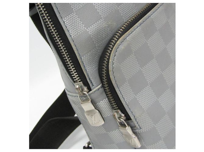 Borsa a tracolla Damier Infini Avenue Louis Vuitton Marrone Argento - vista 7
