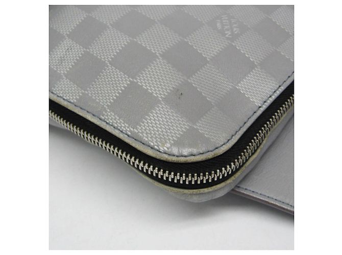Borsa a tracolla Damier Infini Avenue Louis Vuitton Marrone Argento - vista 9