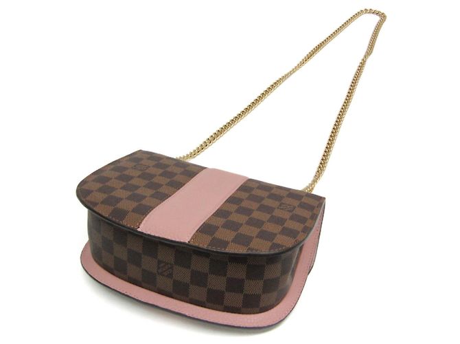 Borsa a Spalla Donna Louis Vuitton Damier Wight N64418 Marrone Rosa - vue 2