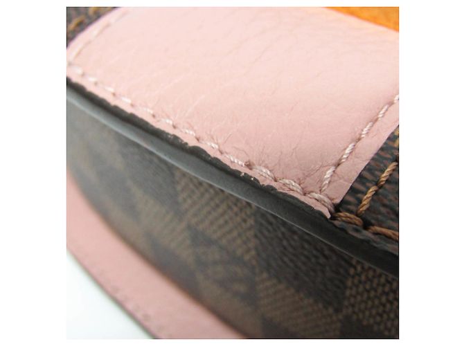 Borsa a Spalla Donna Louis Vuitton Damier Wight N64418 Marrone Rosa - vue 4