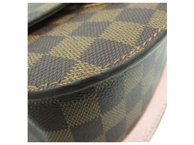 Borsa a Spalla Donna Louis Vuitton Damier Wight N64418 Marrone Rosa - vue 5