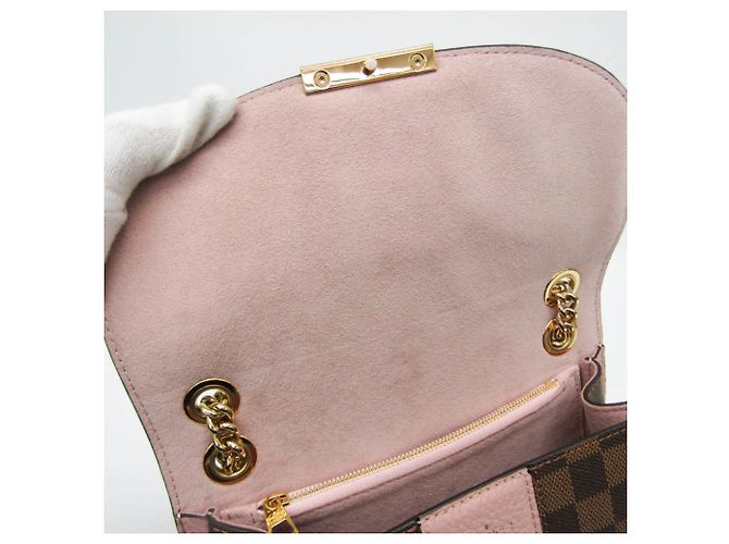 Borsa a Spalla Donna Louis Vuitton Damier Wight N64418 Marrone Rosa - vue 9