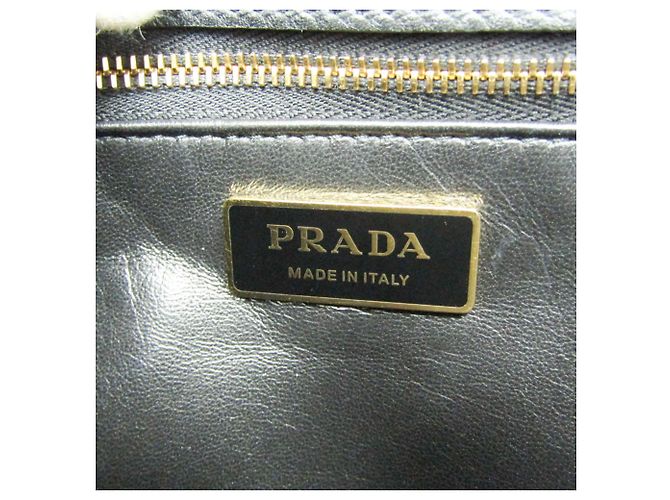 Prada Soft Sound mittelgroße Lederhandtasche Schwarz - Ansicht 10