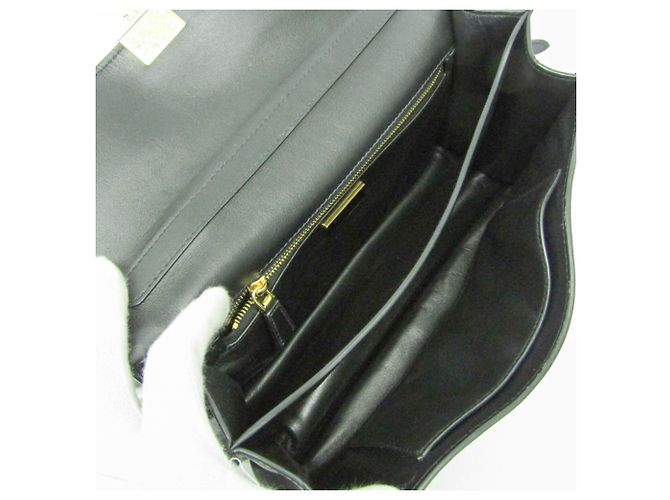 Prada Soft Sound mittelgroße Lederhandtasche Schwarz - Ansicht 3