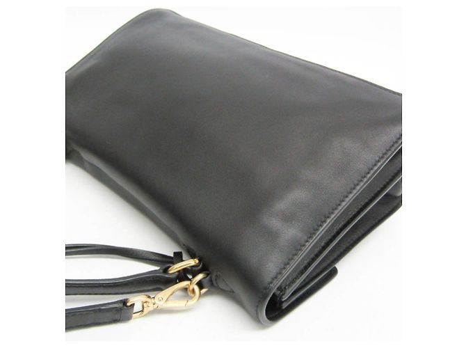 Prada Soft Sound mittelgroße Lederhandtasche Schwarz - Ansicht 5