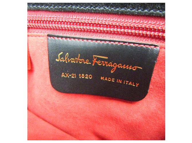 Borsa a Spalla Donna Salvatore Ferragamo Gancini AX-21 1820 Nero - vista 14