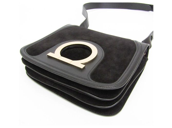 Borsa a Spalla Donna Salvatore Ferragamo Gancini AX-21 1820 Nero - vista 5