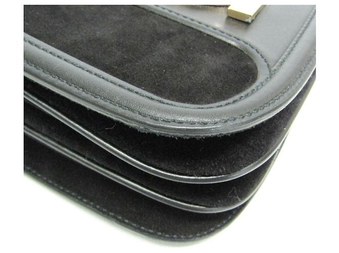 Borsa a Spalla Donna Salvatore Ferragamo Gancini AX-21 1820 Nero - vista 6