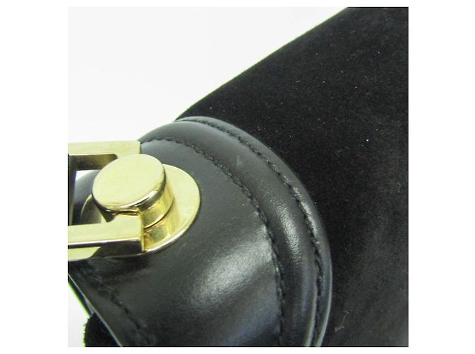 Borsa a Spalla Donna Salvatore Ferragamo Gancini AX-21 1820 Nero - vista 9