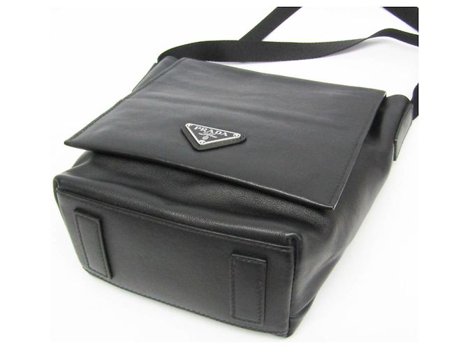 Prada Leder Schultertasche Schwarz - Ansicht 4