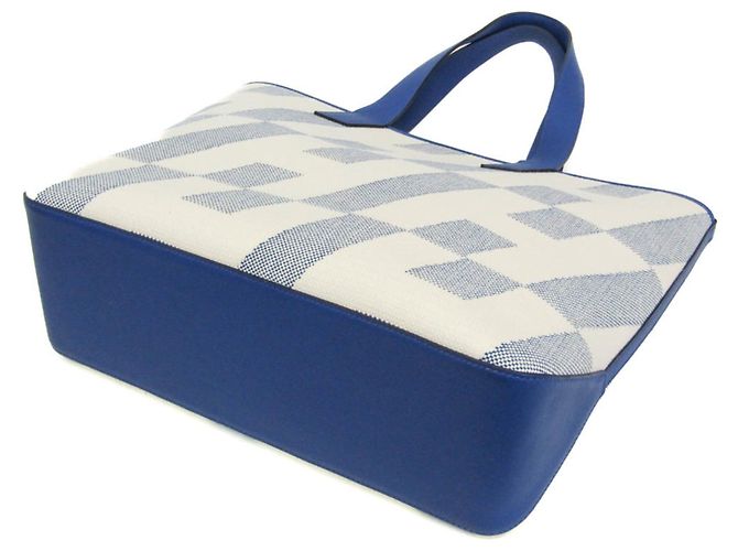 Hermès Ambie GM Tote Bag Blau Aus weiß - Ansicht 2