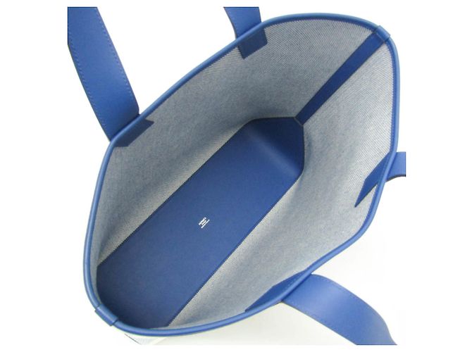 Hermès Ambie GM Tote Bag Blau Aus weiß - Ansicht 3