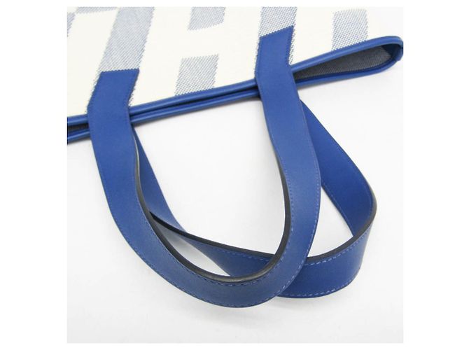 Hermès Ambie GM Tote Bag Blau Aus weiß - Ansicht 8