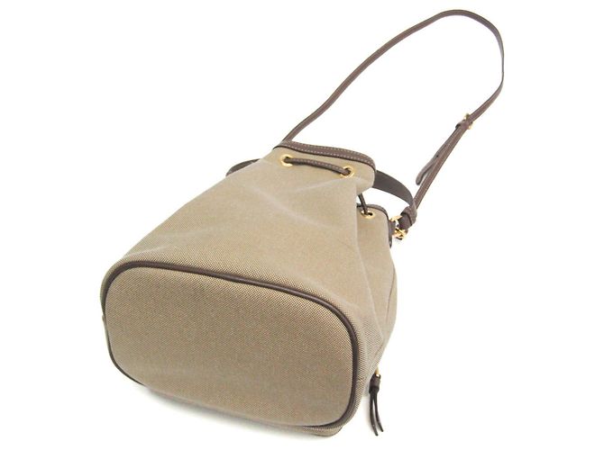 Borsa a sacco in jacquard con logo Prada Marrone Marrone scuro - vista 2