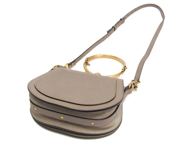 Borsa Chloé Nile in pelle grigia e camoscio
 Grigio - vista 3