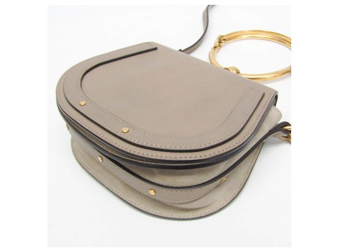 Borsa Chloé Nile in pelle grigia e camoscio
 Grigio - vista 5
