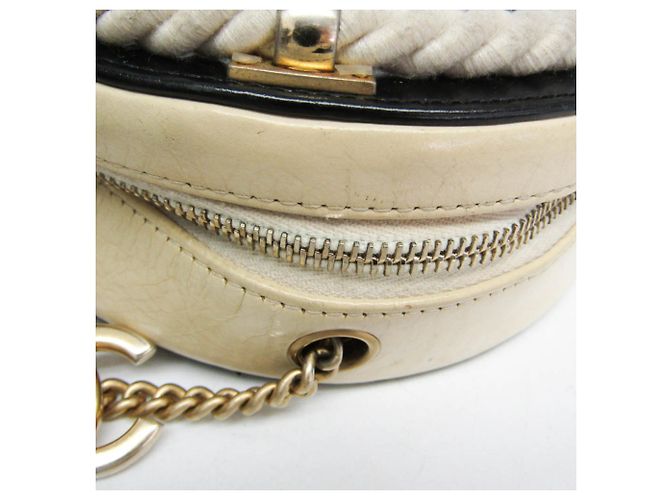Borsa a spalla rotonda con catena Coco Mark di Chanel Nero Beige - vista 12