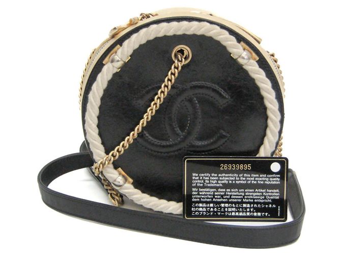 Borsa a spalla rotonda con catena Coco Mark di Chanel Nero Beige - vista 2