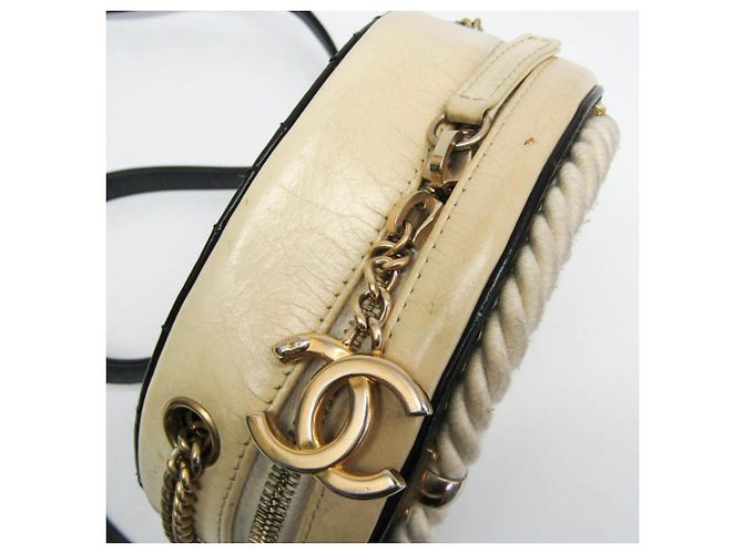 Borsa a spalla rotonda con catena Coco Mark di Chanel Nero Beige - vista 7