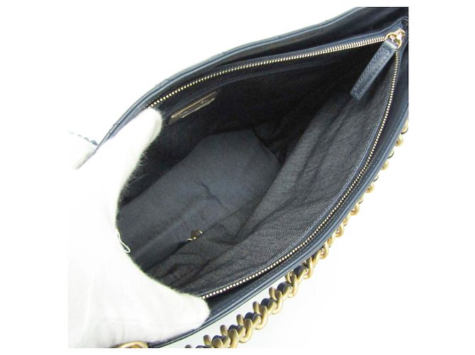 Borsa 2 in 1 con manico a catena Matelassé Chanel Blu navy - vista 4